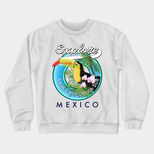 Baja California Sur mexico retro logo Crewneck Sweatshirt